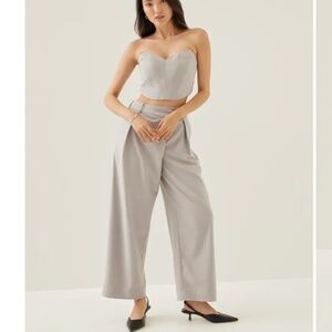 LOVE BONITO Olwyn Tailored Straight Leg Pants NWT